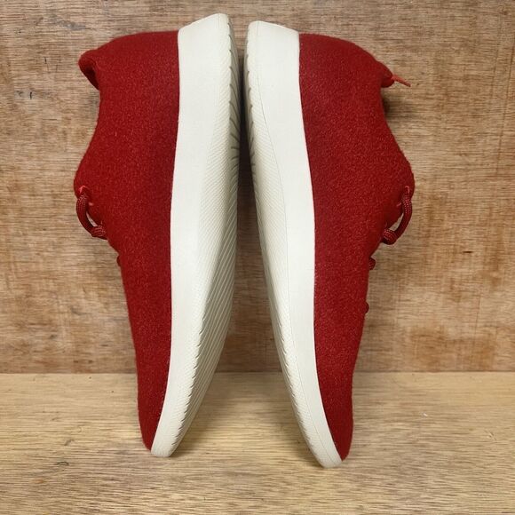 Allbirds Wool Runners Red White Running Shoes Sneakers 0818 NV1 Women Size 8 - Picture 6 of 8